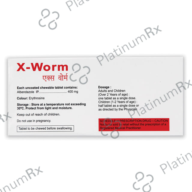 X Worm 400mg Tablet