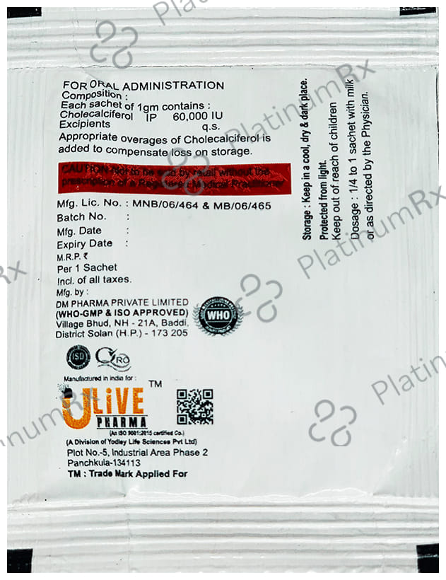 Uwell D3 Orange Flavour Sugar Free Sachet 1s