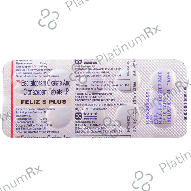 Feliz S Plus 10/0.5mg Tablet 10s