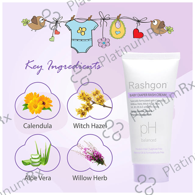 Rashgon Baby Diaper Rash Cream (50gm Each) 1 Tube