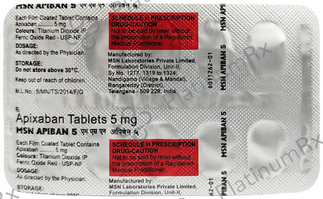 Apiban 5mg Tablet 10s