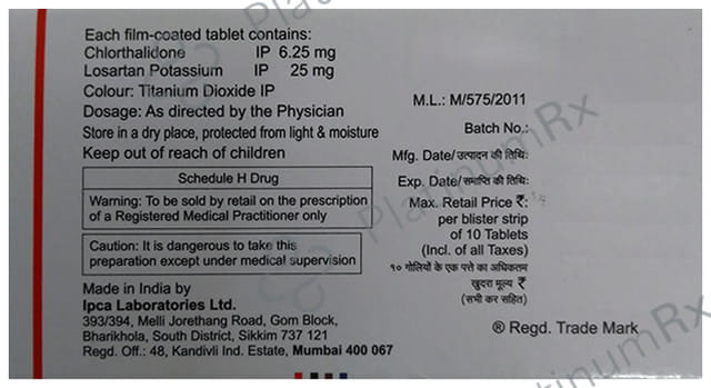 CTD L 6.25/25mg Tablet 10s