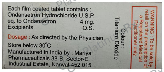 Ondot 4mg Tablet 10s