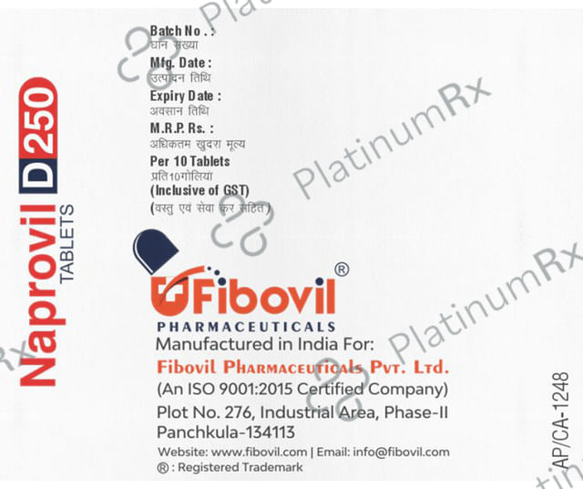 Naprovil D 250/10mg Tablet 10s