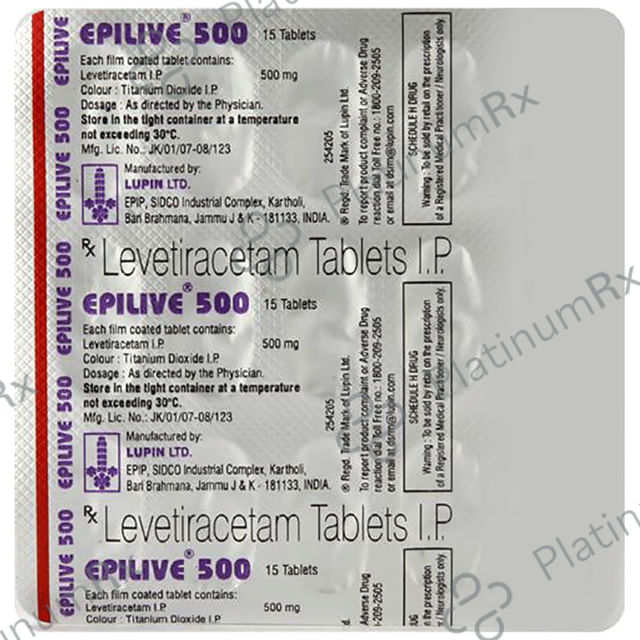 Epilive 500mg Tablet 15s