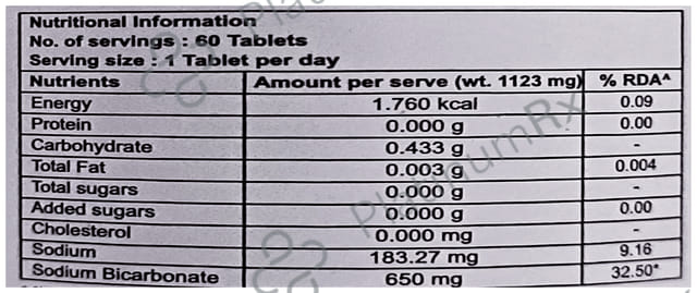 Sodisave 650mg Tablet Bottle 60s