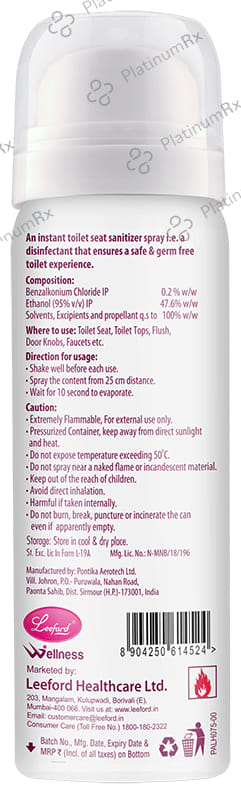 Leeford Toilet Seat Sanitizer Spray