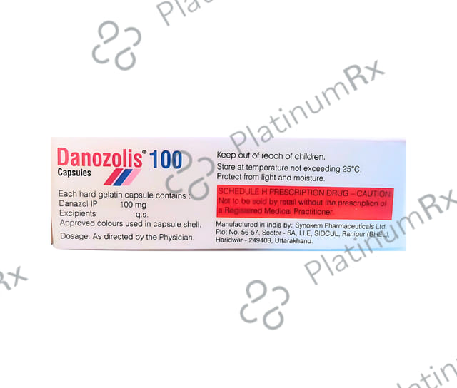 Danozolis 100mg Capsule 10s