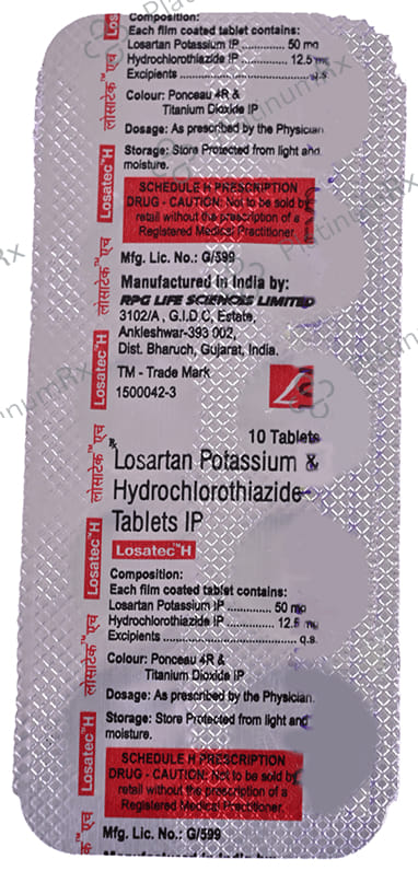 Losatec H 12.5/50mg Tablet 10s