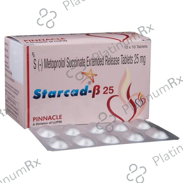 Starcad Beta 25mg Tablet ER 10s