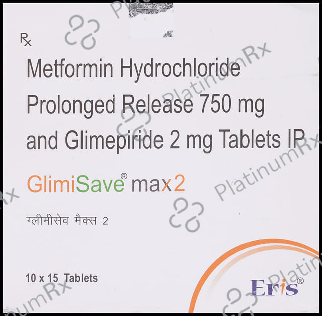 Glimisave Max 2/750mg PR Tablet 15s