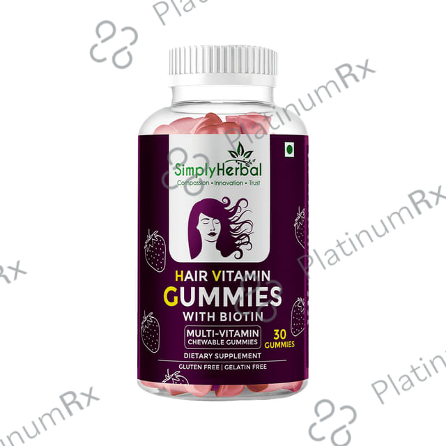 Simply Herbal Hair Vitamin Gummies with Biotin