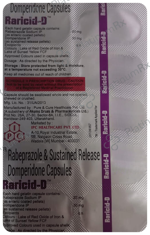 Raricid D 30mg/20mg Capsule SR
