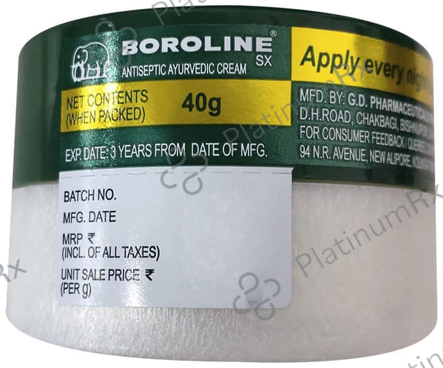 Boroline SX Antiseptic Ayurvedic Dry Skin Cream 40gm