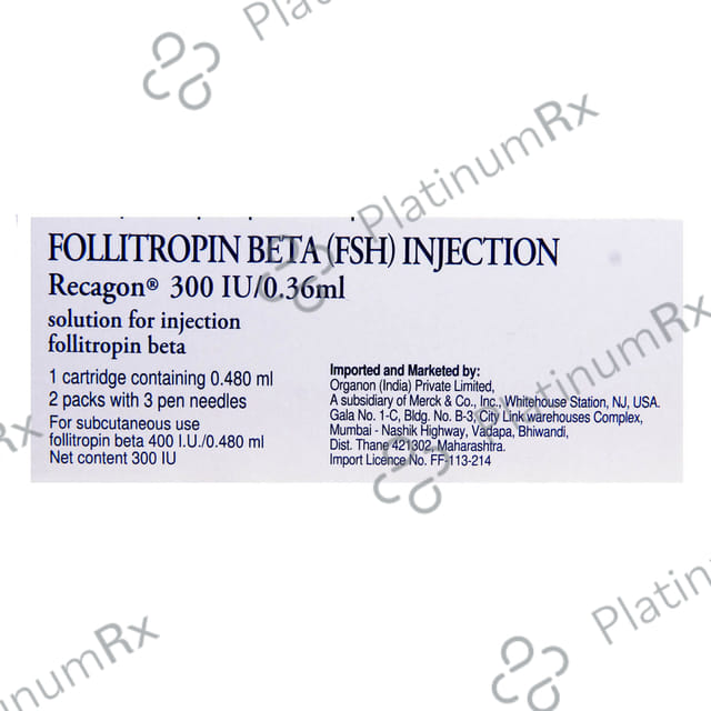 Recagon 300IU Injection 1s