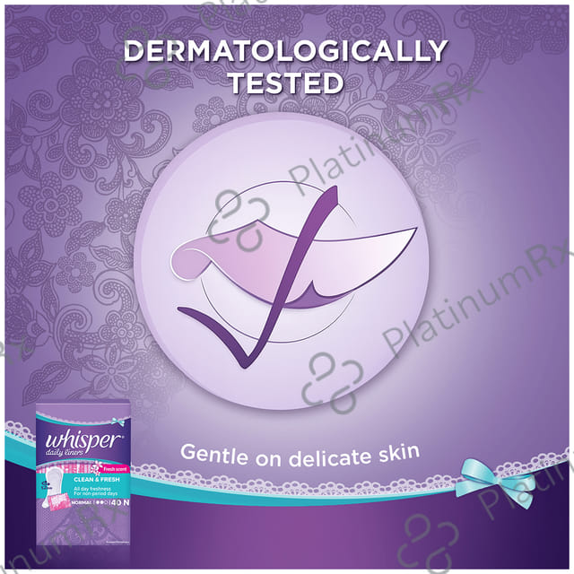 Whisper Daily Liners - All Day Clean & Fresh for Non-Period Days