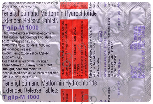 T Glip M 1000/20mg Tablet ER 20s