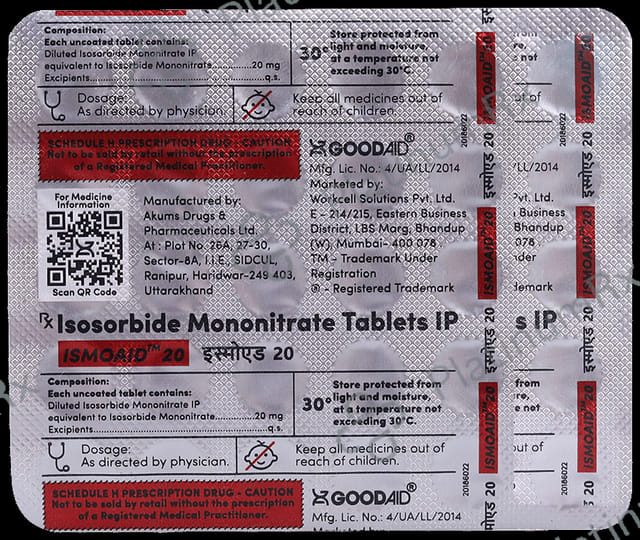 Ismoaid 20mg Tablet 30s