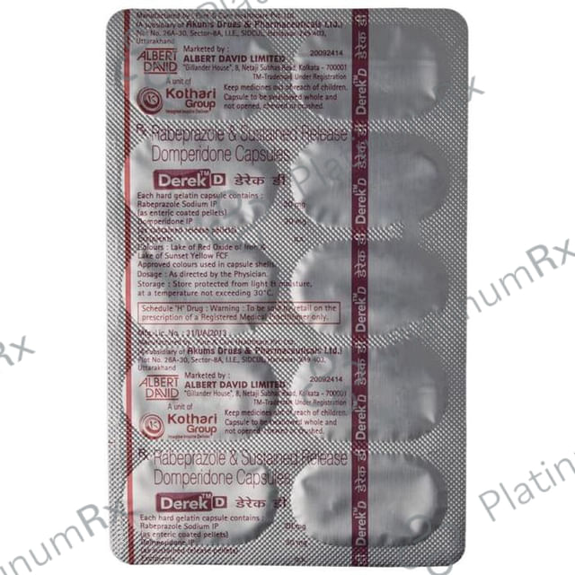 Derek D 30/20mg Capsule SR 10s