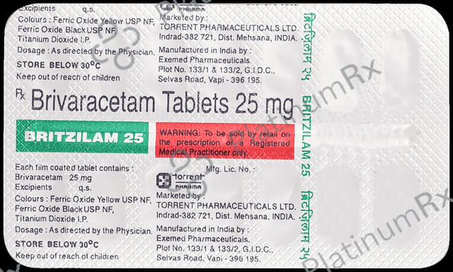 Britzilam 25mg Tablet 14s