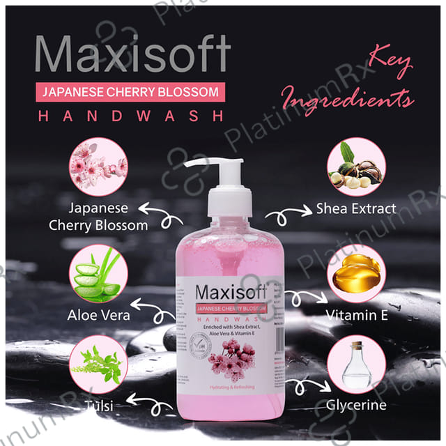 Maxisoft Japanese Cherry Blossom Hand Wash (500ml Each) 1 Bottle