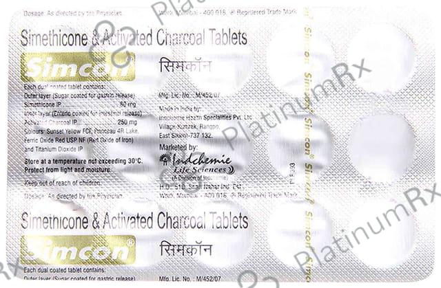 Simcon 250/80mg Tablet 15s