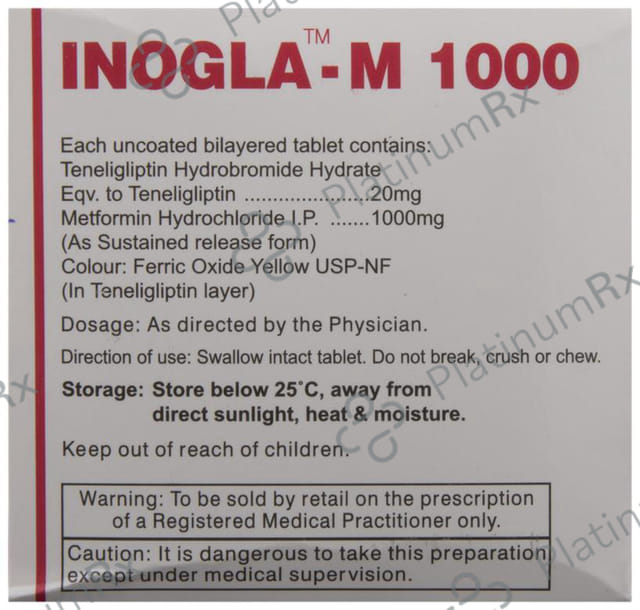 Inogla M 1000/20mg Tablet SR 10s