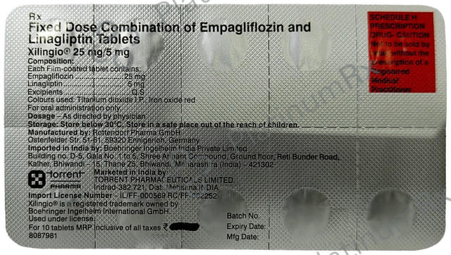 Xilingio 25/5mg Tablet 10s