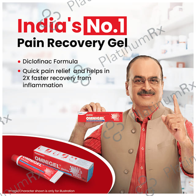 Omnigel for Fast Relief From Pain Sprain and Strain Gel 20gm