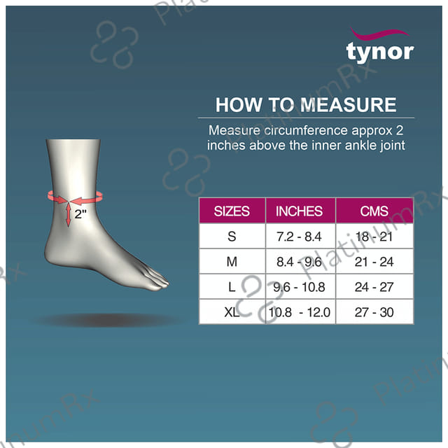Tynor D 53 Ankle Binder Urbane XL Grey
