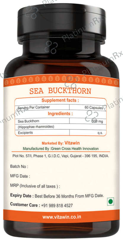 Vitawin Sea Buckthorn 500mg Vegetarian Capsule