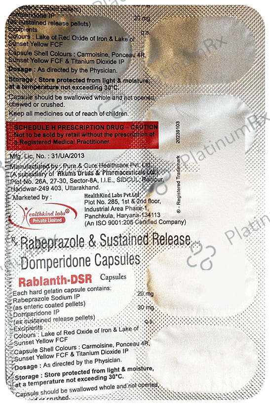 Rablanth D 30mg/20mg Capsule SR