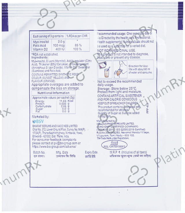 Myocyst Sachet Orange 3gm