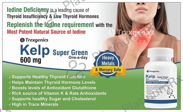 Trexgenics Kelp Super Green 600mg Veg. Capsules