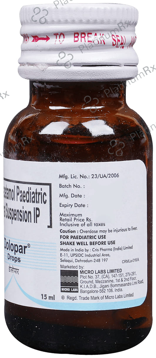 Dolopar 100mg Drops 15ml