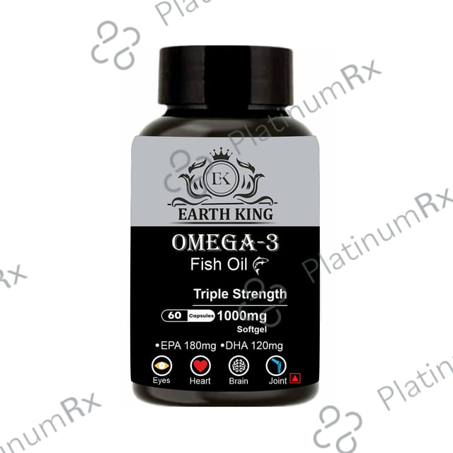 Earth King Omega 3 Fish Oil Triple Strength 1000mg Softgel Capsule