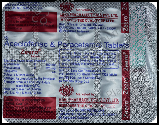 Zeero 100mg/325mg Tablet