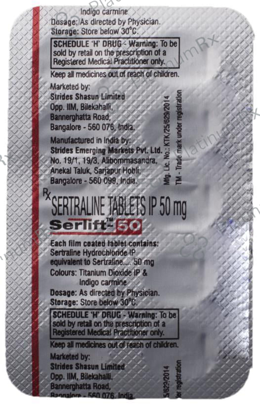 Serlift 50mg Tablet 10s