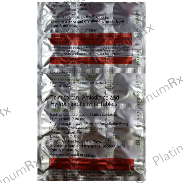 Tah 80mg Tablet 15s