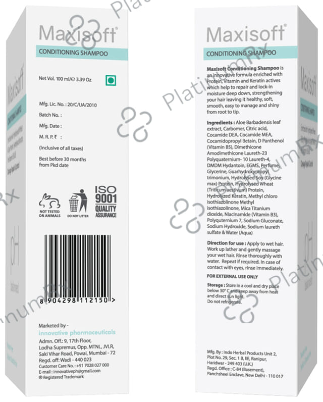 Maxisoft Conditioning Shampoo (100ml Each) 3 Tubes