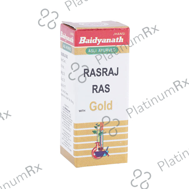 Baidyanath (Jhansi) Rasraj Ras with Gold Tablet 25 tablets