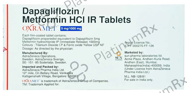 Oxramet 5/1000mg Tablet IR 14s