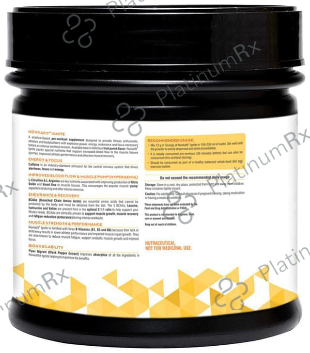 Novkafit Ignite Pre-Workout Fruit Punch 200 gm