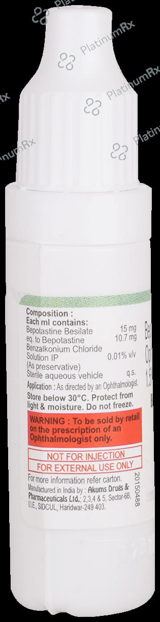 Bepotime 1.5% Ophthalmic Solution 5ml