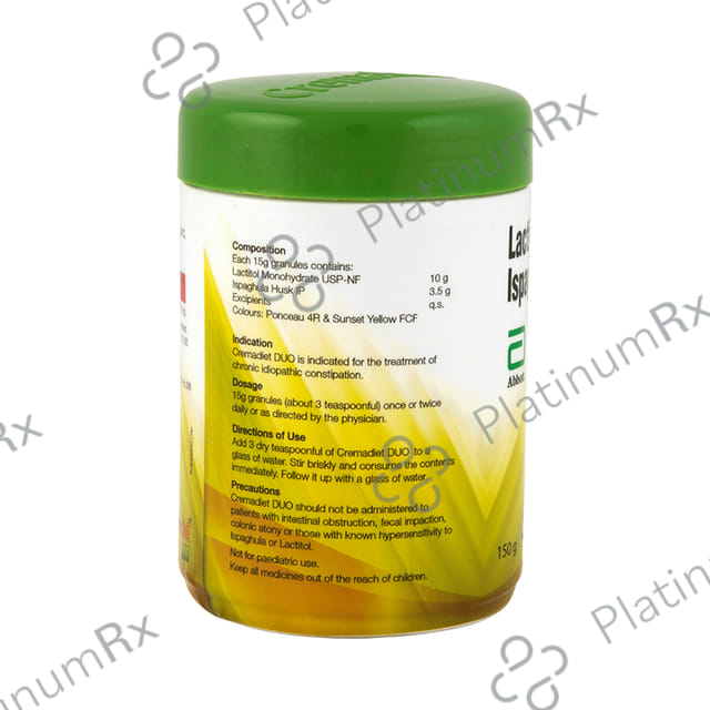 Cremadiet Duo 3.5/10gm Mixed fruit flavour Granules 150gm