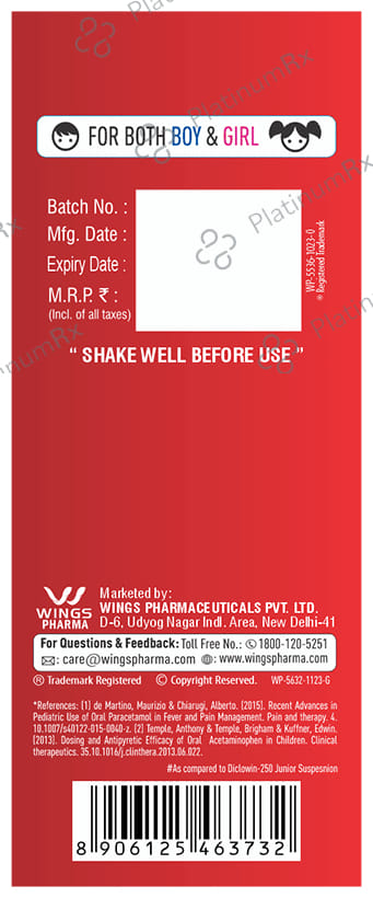 Diclowin 250mg Junior Oral Suspension 60ml