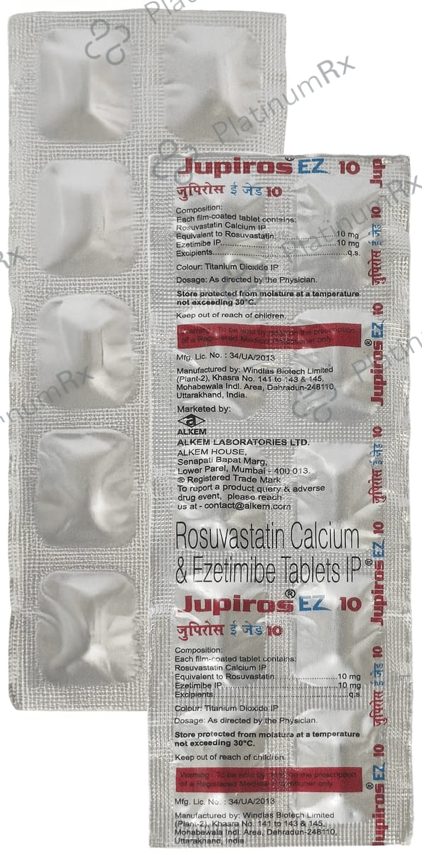 Jupiros EZ 10/10mg Tablet 10s