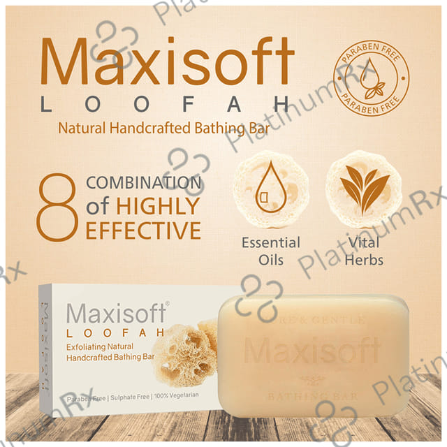 Maxisoft Loofah Exfoliating Bathing Bar (75gm Each) 3 units