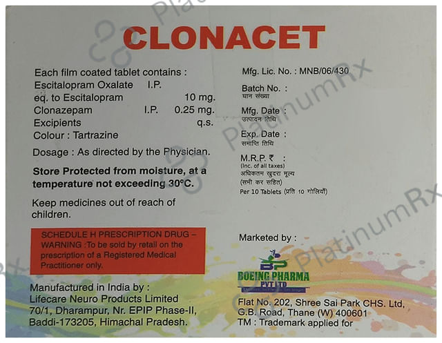 Clonacet Tablet