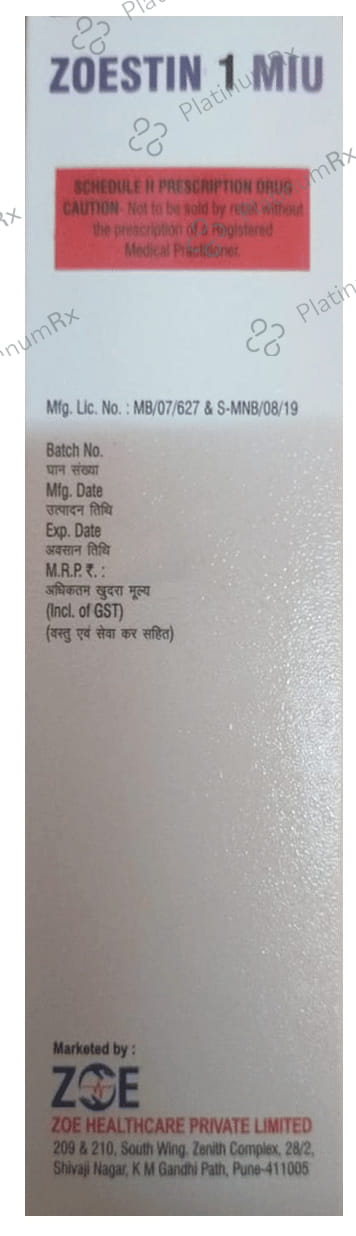 Zoestin 1M Injection 1s